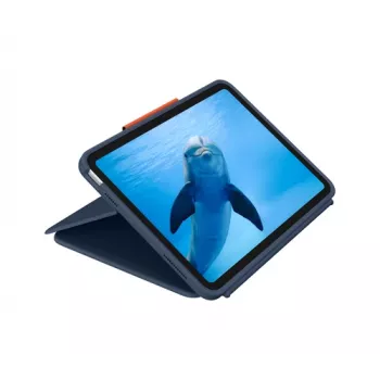 Logitech Rugged Combo 4 Touch toetsenborthoes met trackpad voor Apple iPad 10e generatie - classic blue - Pan Nordic QWERTY