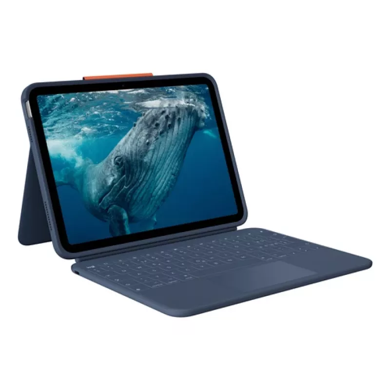 Logitech Rugged Combo 4c Touch Classic Blue (CH) toetsenbordhoes met trackpad voor iPad 7/8/9