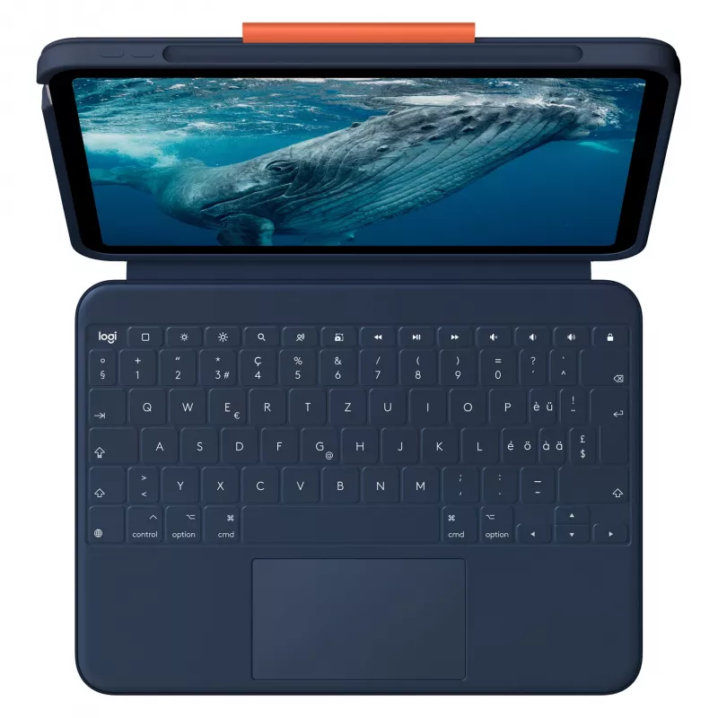 Logitech Rugged Combo 4c Touch Classic Blue (CH) toetsenbordhoes met trackpad voor iPad 7/8/9