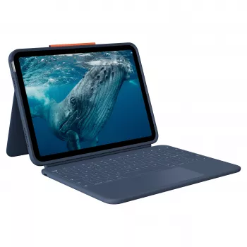 Logitech Rugged Combo 4c Touch Classic Blue (CH) toetsenbordhoes met trackpad voor iPad 7/8/9