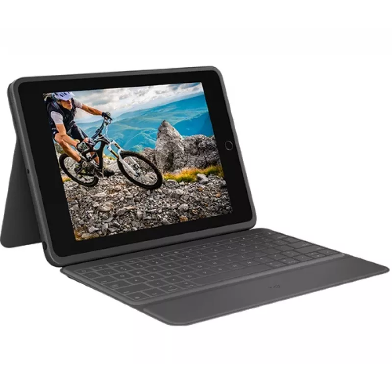 Logitech Rugged Folio Graphite toetsenbordhoes voor iPad 7/8/9
