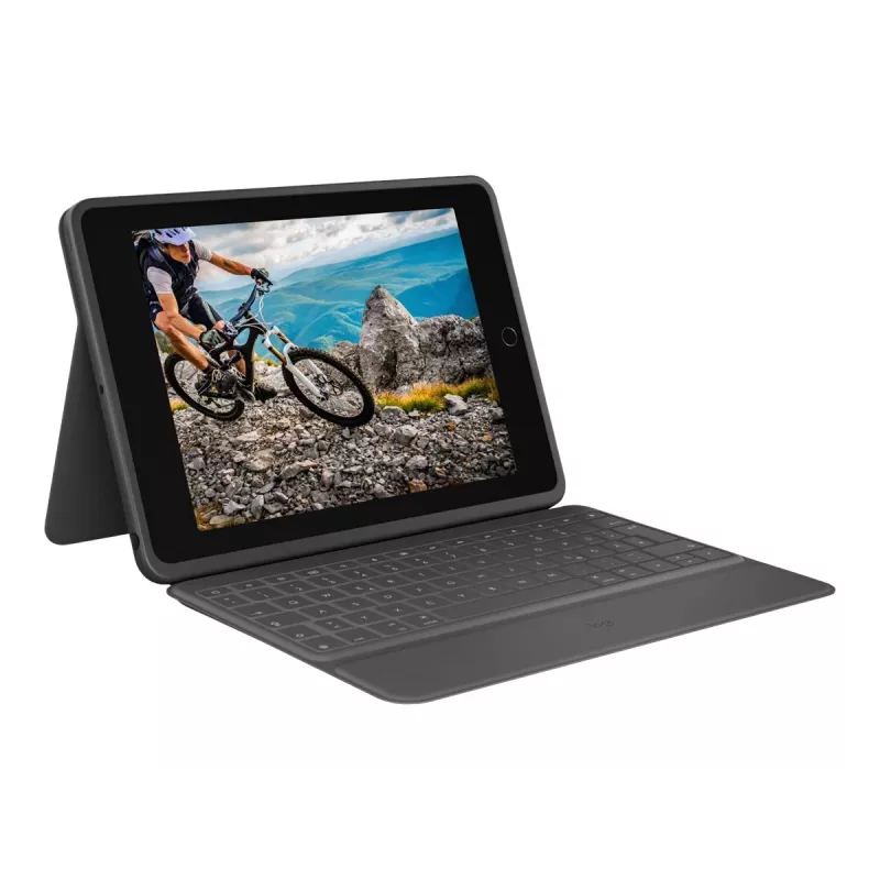 Logitech Rugged Folio Graphite toetsenbordhoes voor iPad 7/8/9