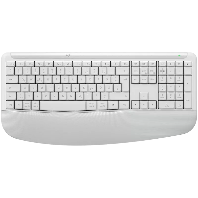 Logitech Signature Comfort Plus MK880 draadloze combo - off-white - US International - Bluetooth - Logi Bolt