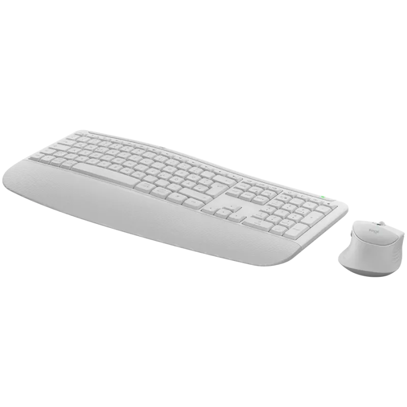 Logitech Signature Comfort Plus MK880 draadloze combo - off-white - US International - Bluetooth - Logi Bolt