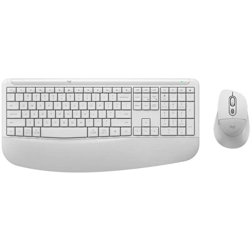 Logitech Signature Comfort Plus MK880 draadloze combo - off-white - US International - Bluetooth - Logi Bolt