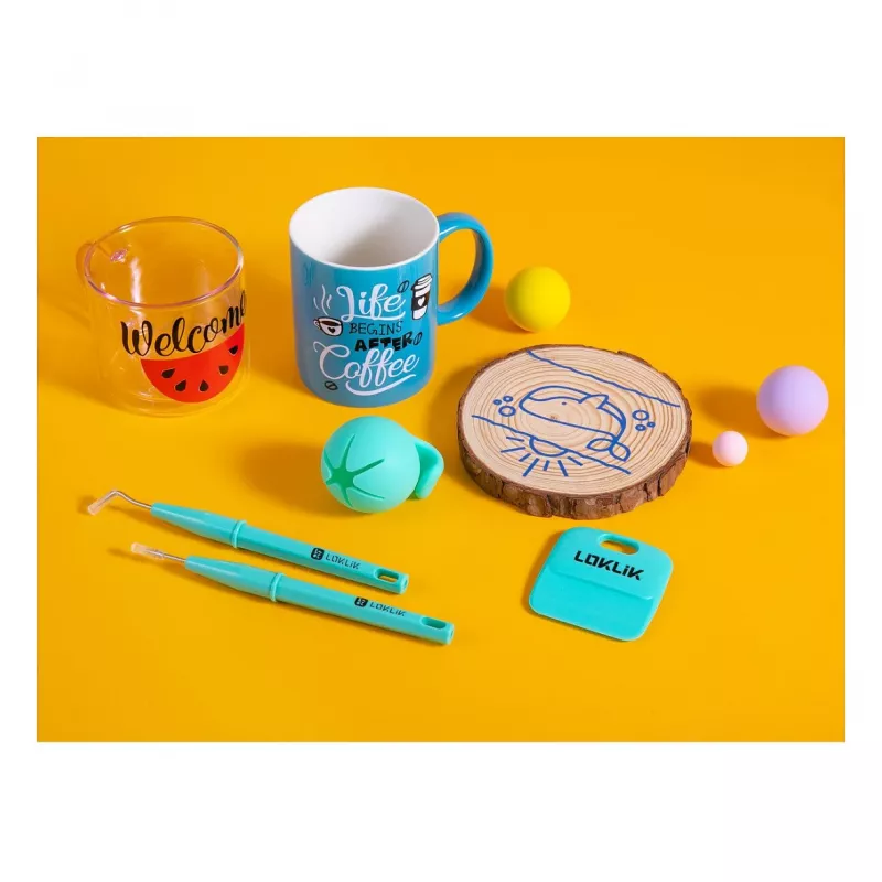 LOKLiK Weeding Tools bundel SG-GJ-0016-US-L-B2B - 4-delige set in metallic turquoise voor vinyl