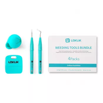 LOKLiK Weeding Tools bundel SG-GJ-0016-US-L-B2B - 4-delige set in metallic turquoise voor vinyl