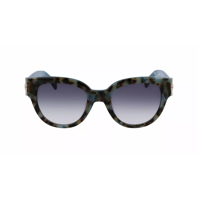 LONGCHAMP LO733S dames rechthoekige acetaat zonnebril Havana bruin verloop 52mm