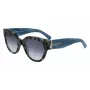 LONGCHAMP LO733S dames rechthoekige acetaat zonnebril Havana bruin verloop 52mm