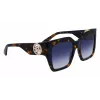 LONGCHAMP LO734S-430 dames geometrische zonnebril Havana acetaat verloop bruin glas 53mm