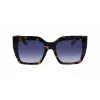 LONGCHAMP LO734S-430 dames geometrische zonnebril Havana acetaat verloop bruin glas 53mm