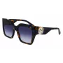 LONGCHAMP LO734S-430 dames geometrische zonnebril Havana acetaat verloop bruin glas 53mm