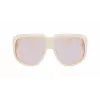 Longchamp LO736S-109 dames oversized rechthoekige zonnebril Havana bruin verloop
