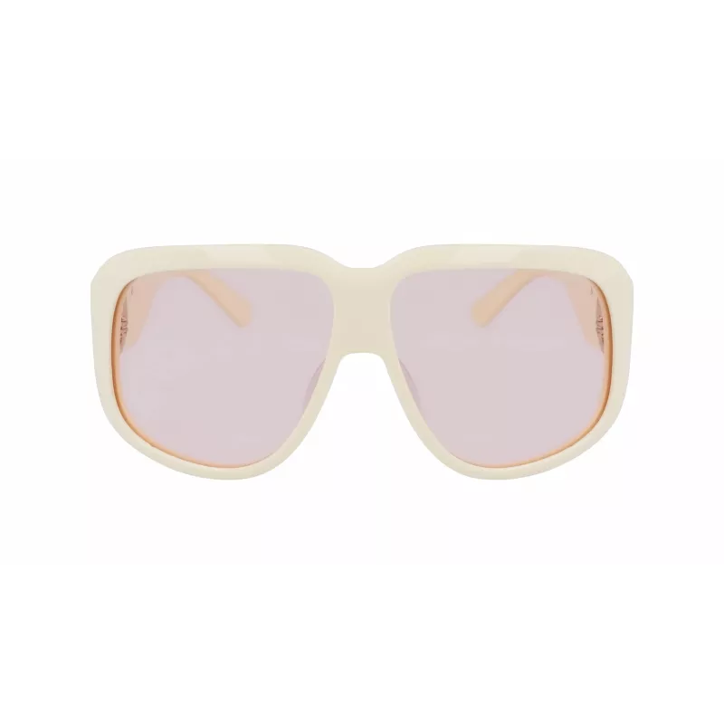 Longchamp LO736S-109 dames oversized rechthoekige zonnebril Havana bruin verloop