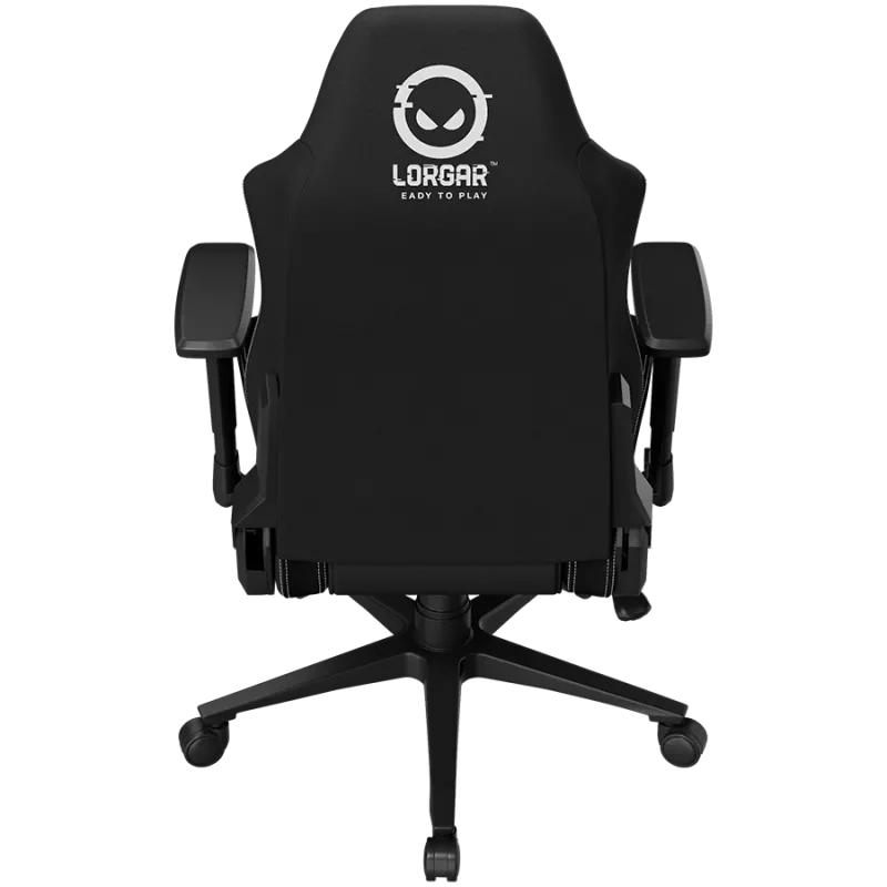 LORGAR CHA41 Ergonomische Gaming Stoel Advanced, Premium Anti-Stain Stof, Zwart/Wit