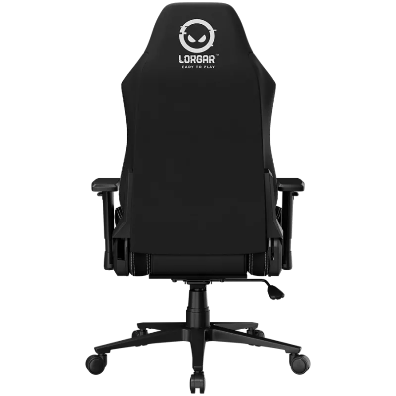 LORGAR CHA41 Ergonomische Gaming Stoel Advanced, Premium Anti-Stain Stof, Zwart/Wit