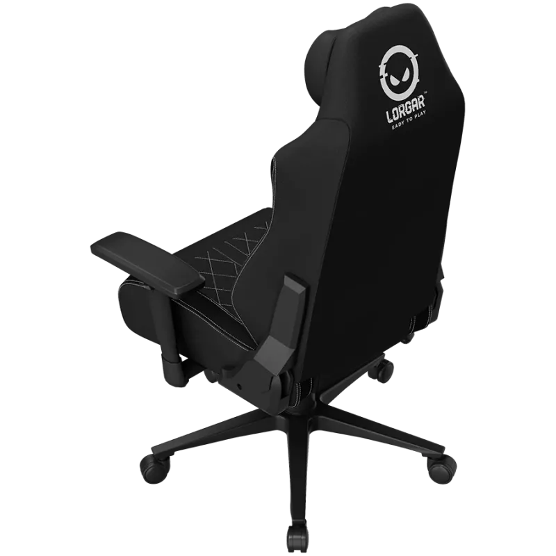 LORGAR CHA41 Ergonomische Gaming Stoel Advanced, Premium Anti-Stain Stof, Zwart/Wit