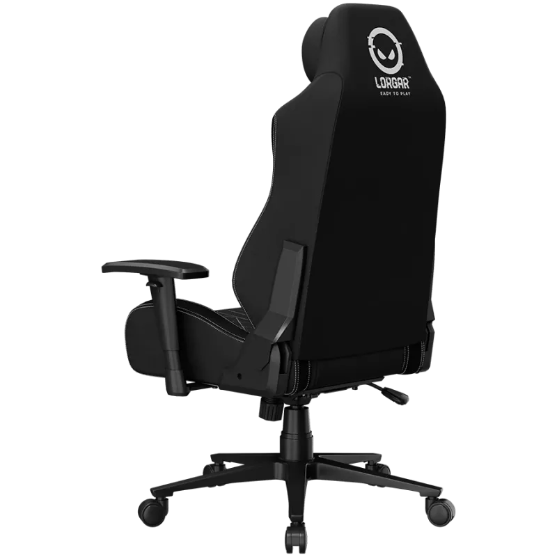LORGAR CHA41 Ergonomische Gaming Stoel Advanced, Premium Anti-Stain Stof, Zwart/Wit