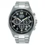 Lorus heren quartz chronograaf horloge RT303KX9 - 43mm edelstaal, zwarte wijzerplaat