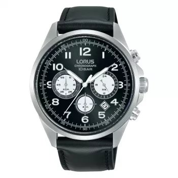 Lorus heren quartz horloge RT311KX9 - blauwe wijzerplaat, RVS, 43 mm