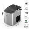 Lovio LVIM001SL Crystal Ice Home ijsblokjesmachine – 12 kg/24u, 2,2L reservoir, zilver/zwart