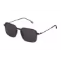 LOZZA MAN SL4214M546S9P zonnebril rechthoekig acetaat zwart montuur gepolariseerde grijze glazen UV400 54/20/145 mm