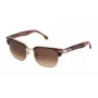 LOZZA SL2253M52300K unisex rechthoekige zonnebril - zwart acetaat montuur, grijze polycarbonaatglazen, UV400-bescherming