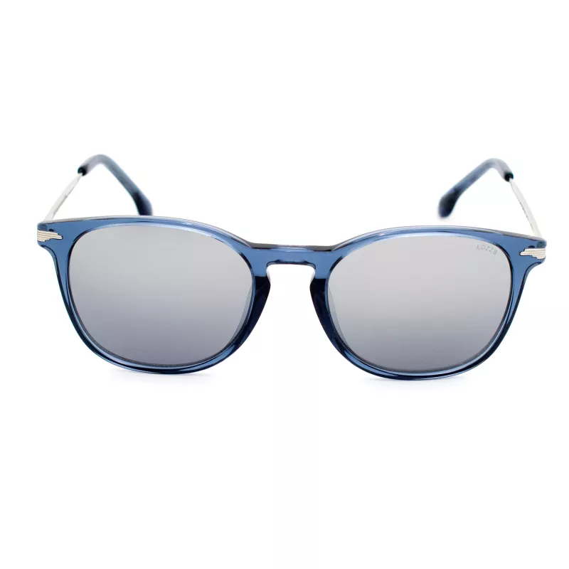 LOZZA SL4159M-955X unisex rechthoekige zonnebril zwart grijs getint 52mm