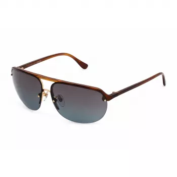 LOZZA SL4260-650706 Heren rechthoek zonnebril donker Havana grijs