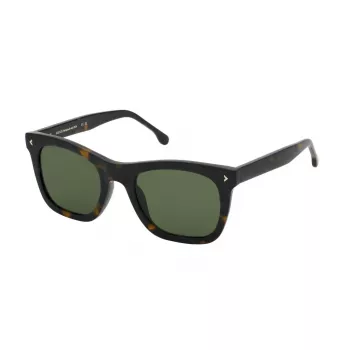LOZZA SL4359-5404BL heren zonnebril, Havana acetaat montuur, blauwe verloopglazen, 54 mm