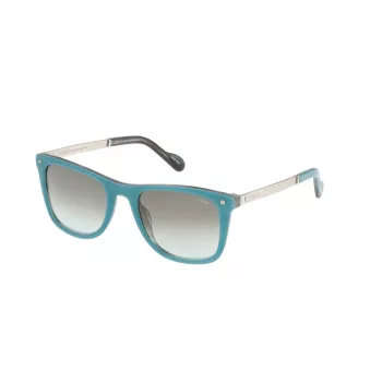 LOZZA unisex rechthoekige zonnebril SL4035M5306DK - bruin Havana acetaat montuur met bruine gradient polycarbonaatglazen, UV400-bescherming, 53 mm glasbreedte