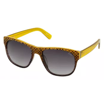 LOZZA unisex SL4000M5507V8 zonnebril - zwart acetaat montuur, grijze verloopglazen, 55/19/140 mm