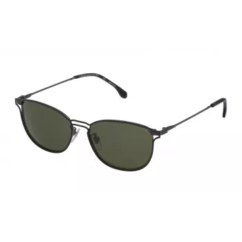 LOZZA unisex zonnebril SL2303M5508Y8 - havana acetaat montuur, bruine polycarbonaatglazen, UV400-bescherming, 55/15/140 mm