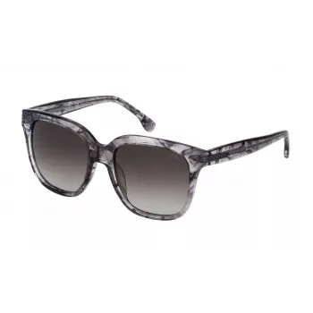 LOZZA Woman SL4131M5406BZ zonnebril acetaat geometrisch montuur bruine verloopglazen 54/19/140 mm