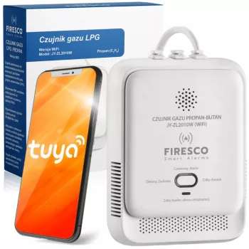 LPG-propaangas-butaan gas sensor Firesco JY-ZL2010W met WiFi Tuya app
