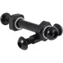 Lucky Scooter Crew assen- en afstandhouder-set - 8mm as, M8-schroefdraad, zwart/zilver