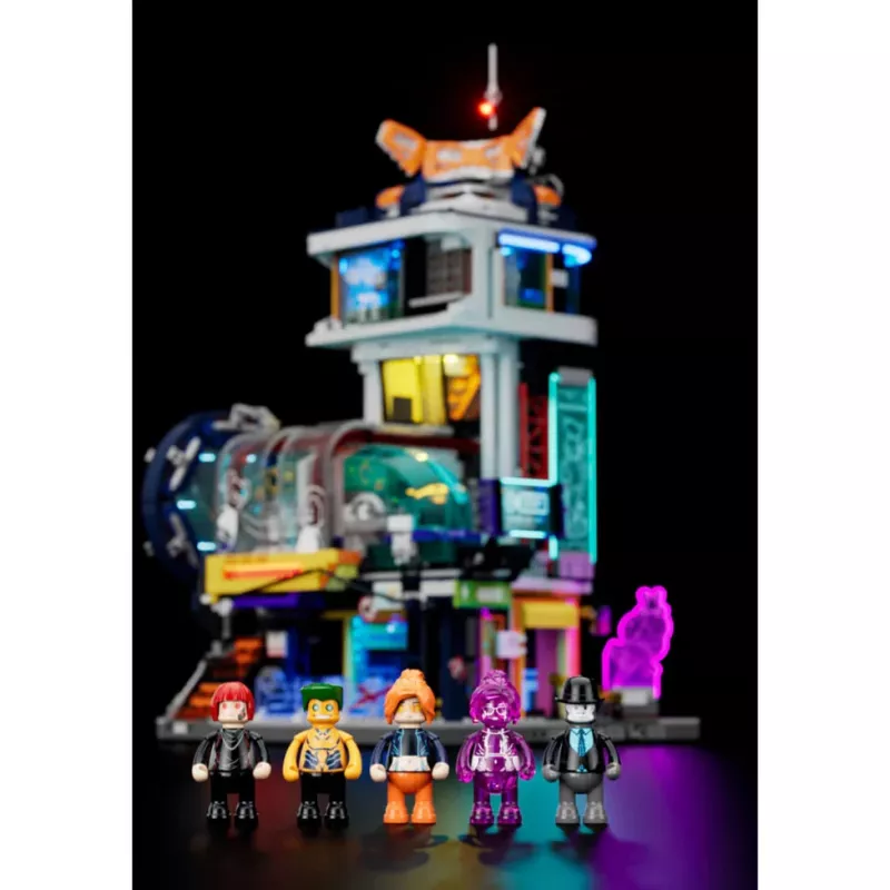 LUMIBRICKS Funwhole Medieval Watchtower bouwstenen set met LED-verlichting (1368 onderdelen)