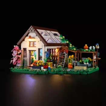 Lumibricks indoor-kas met volledig spectrum LED-groeilicht, hydrocultuursysteem, 6 plantencapsules, 2,5 l watertank, wit