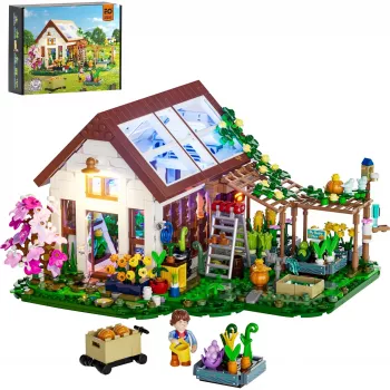 Lumibricks indoor-kas met volledig spectrum LED-groeilicht, hydrocultuursysteem, 6 plantencapsules, 2,5 l watertank, wit
