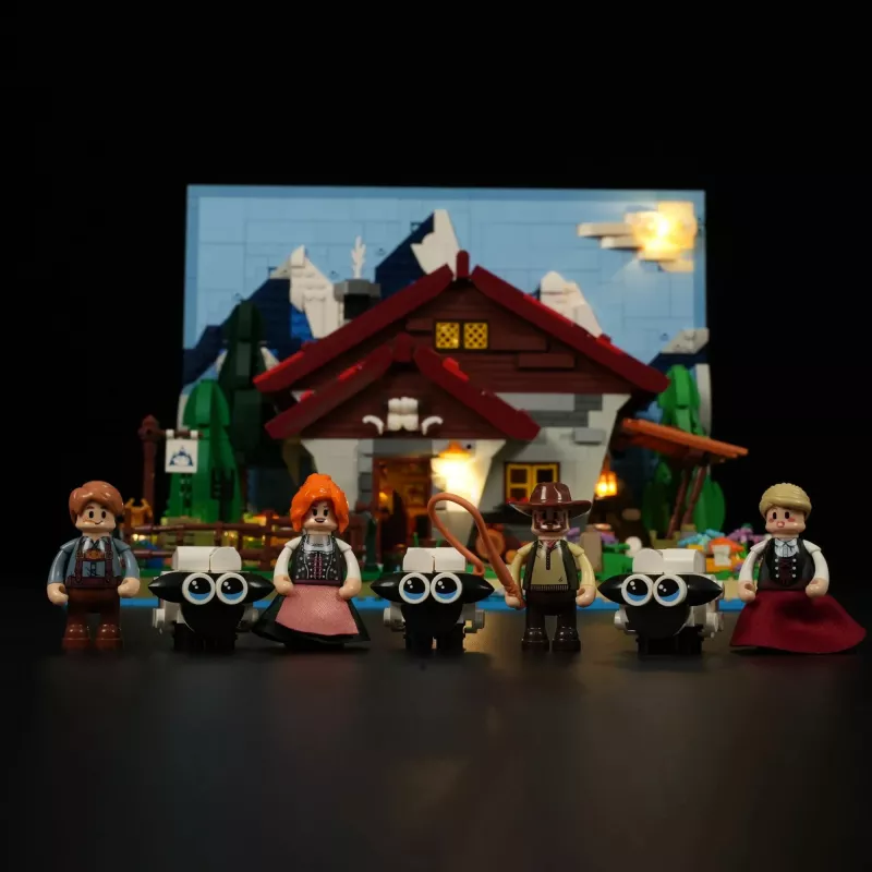 Lumibricks LED-verlichtingsset voor LEGO Ideas A-Frame Cabin (set 21338) - schuurhut