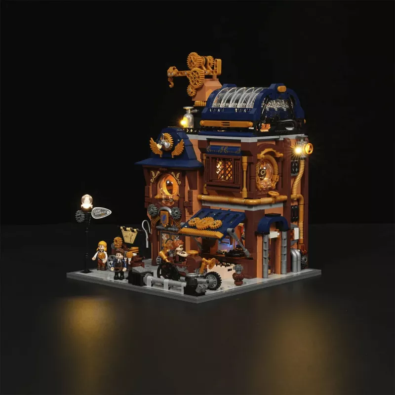 Lumibricks Steampunk Mechanical Workshop bouwsteenset met LED-verlichting - 2150 onderdelen