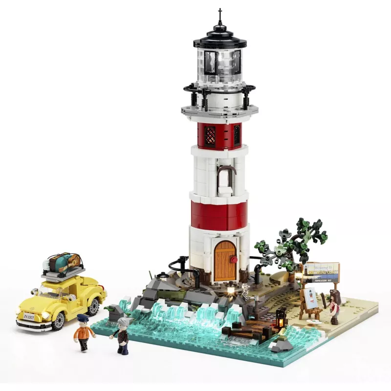 Lumibricks Sunrise Lighthouse bouwstenenset met LED-verlichting
