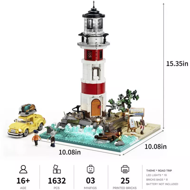 Lumibricks Sunrise Lighthouse bouwstenenset met LED-verlichting