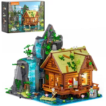 Lumibricks Waterfall Hut bouwstenenset met LED-verlichting