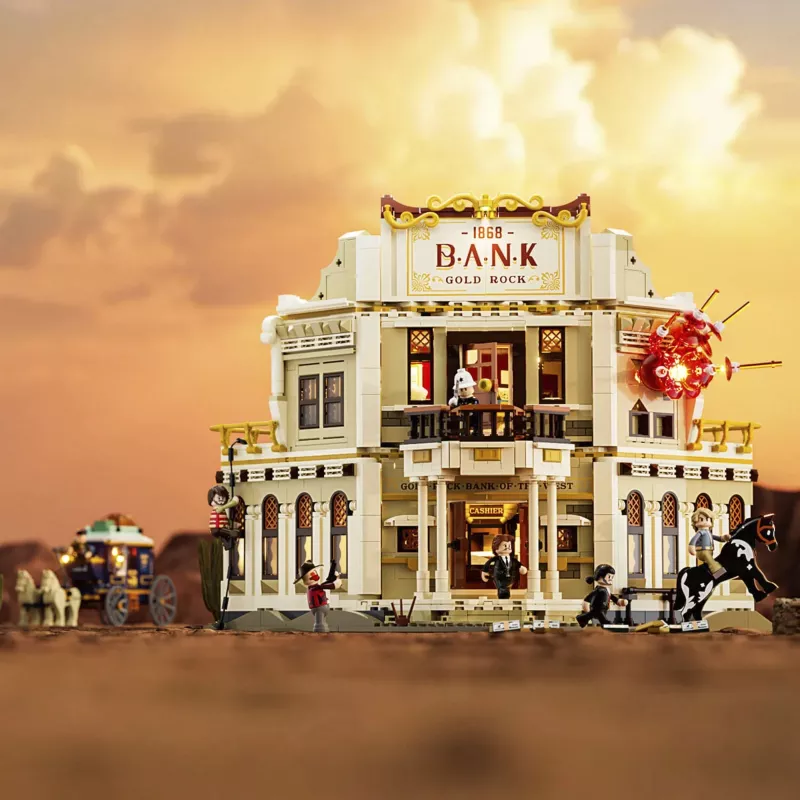 Lumibricks Western Bank Heist bouwset 1050 onderdelen