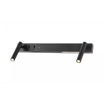 Luminaire Wall 6+6W USB LED 660lm zwart
