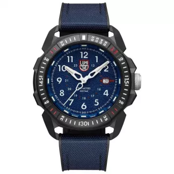 Luminox XL.1003.ICE ICE-SAR Arctic 1000 Series herenhorloge 46mm blauwe wijzerplaat blauwe rubberen band