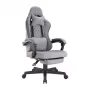 LUMIVIDA HS084714 ergonomische gamingstoel met hoofd- en lendensteun, zwart/rood, PU-leer, 90-155° kanteling, 150 kg belastbaar