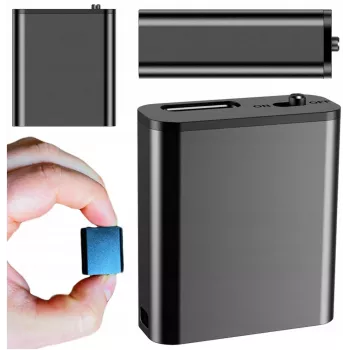 LUXURY-GOODS mini spy-spraakrecorder klein 16GB DSP-detectie magneet sleutelhanger hanger HQ