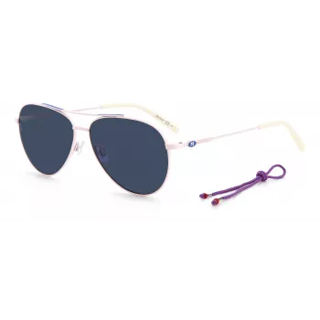 M MISSONI dames zonnebril MMI0078S3ZJ - zwart acetaat montuur, grijze gradient polycarbonaat glazen, 58/13/145 mm